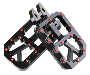 Black Wide Footpegs (pin color options avaliable)