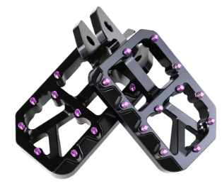 Black Wide Footpegs (pin color options avaliable)