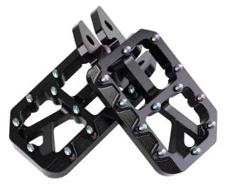 Black Wide Footpegs (pin color options avaliable)
