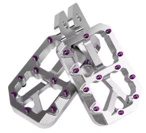 Raw Wide Footpegs (pin color options avaliable)