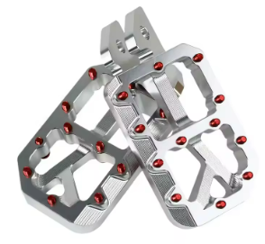 Raw Wide Footpegs (pin color options avaliable)